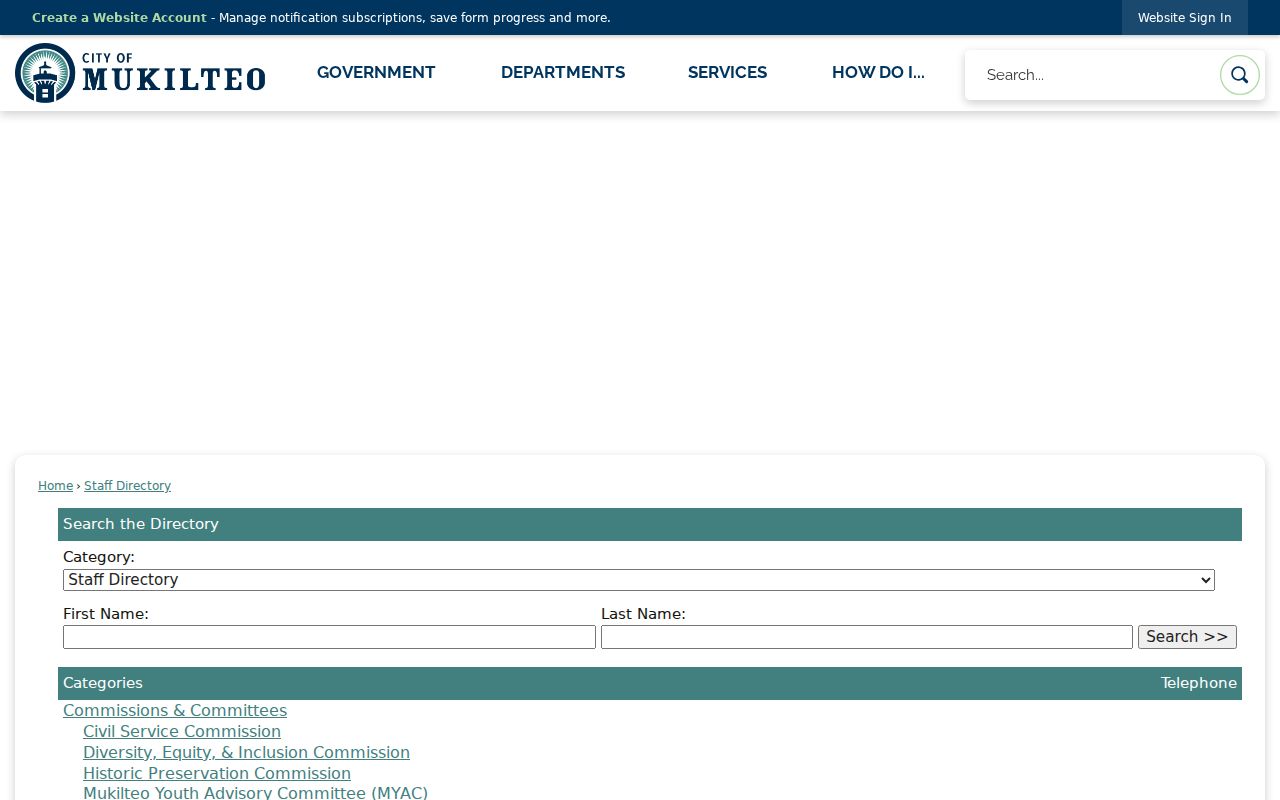 Mukilteo people directories city staff search