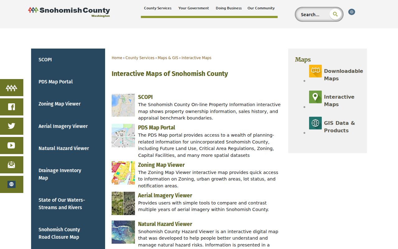 Mukilteo public records maps and Snohomish County GIS access